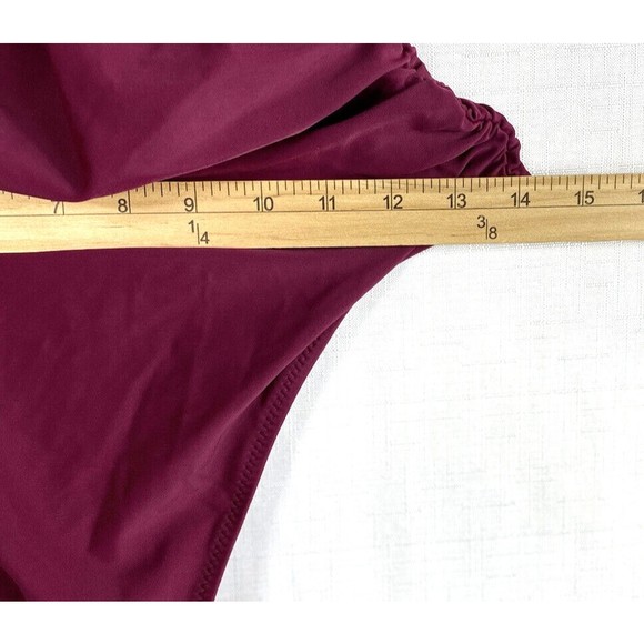 Womens One Piece Swimsuit Small Beachsissi Ruched Cinched Sides Criss Cross Back - Picture 13 of 16